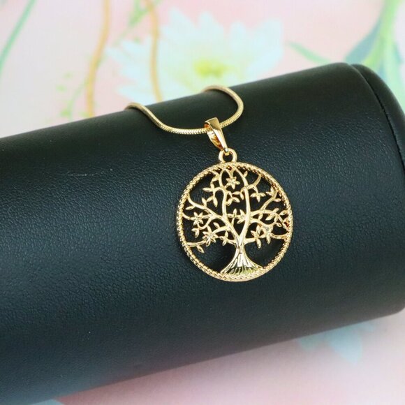 "Elegant Rose Gold Tree of Life Pendant Necklace for Women, XPPT1201 - Picture 9 of 13